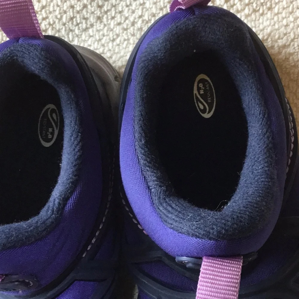 Kids North Face Navy/Purple Slip-On Athletic Shoes